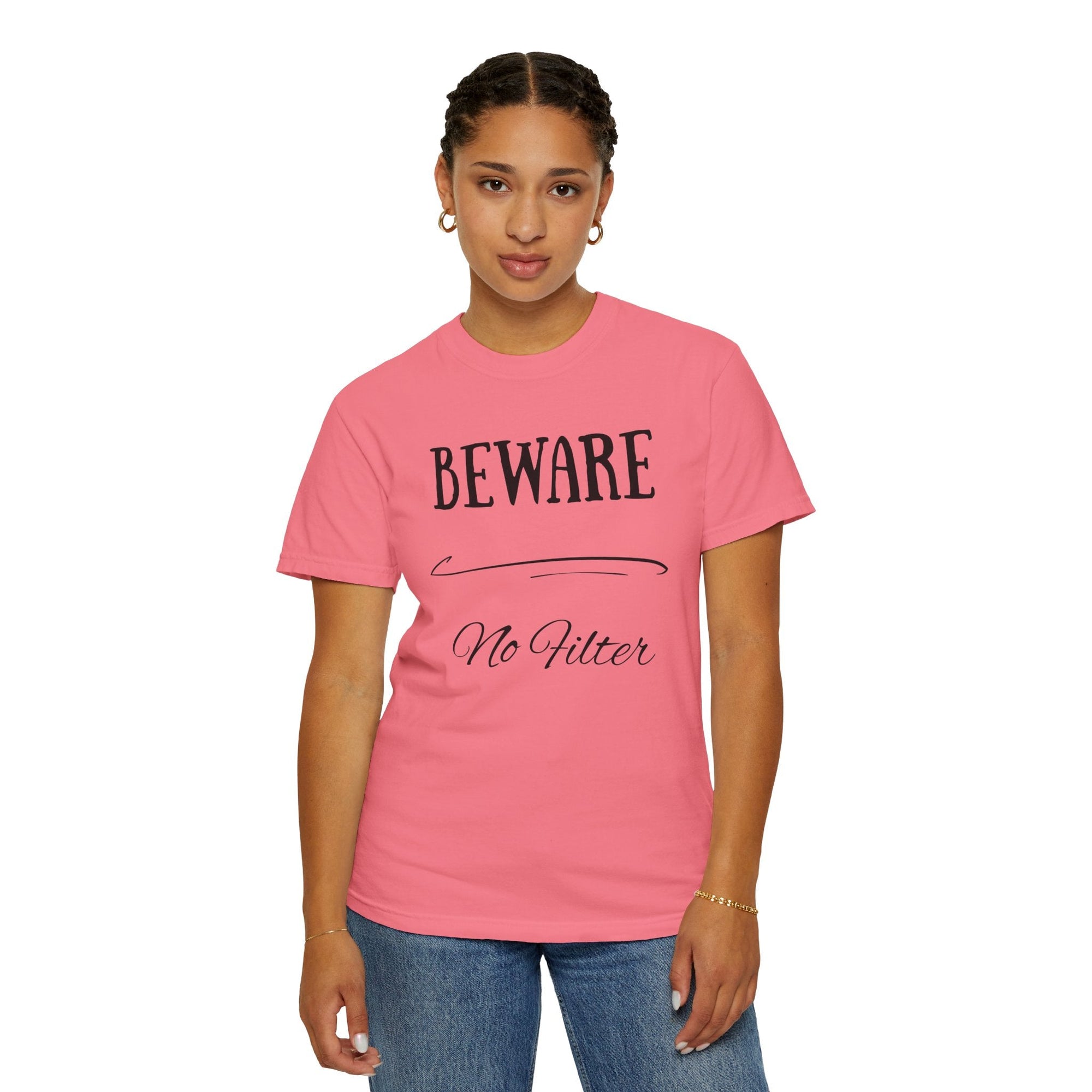 Unisex Graphic Tee - "Beware No Filter"