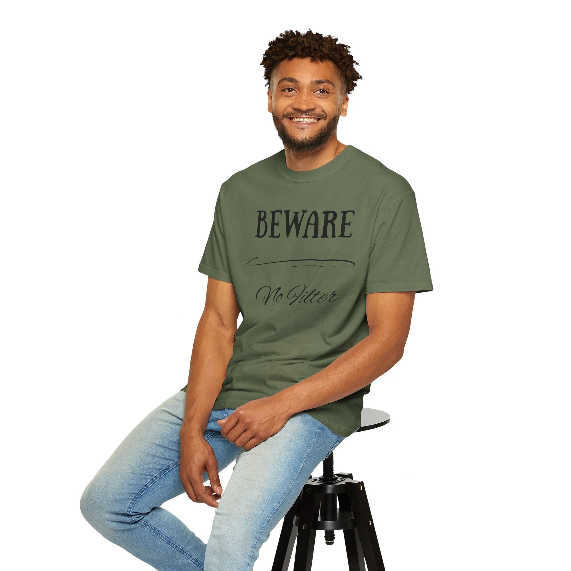 Unisex Graphic Tee - "Beware No Filter"